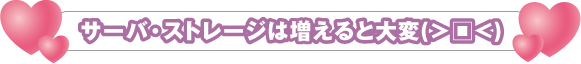 サーバ、ストレージは増えると大変