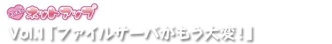 おしえてネットアップ　ソリューション編 Vol.1 「ファイルサーバがもう大変！」