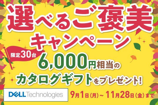 Dell Technologiesストレージをご販売いただいたお客様へ 選べるご褒美キャンペーン