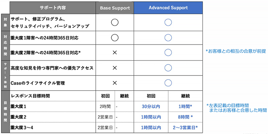 IBM Advanced Supportの内容 IBM Advanced Supportの内容