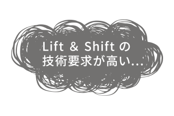 Lift ＆ Shift の 技術要求が高い…