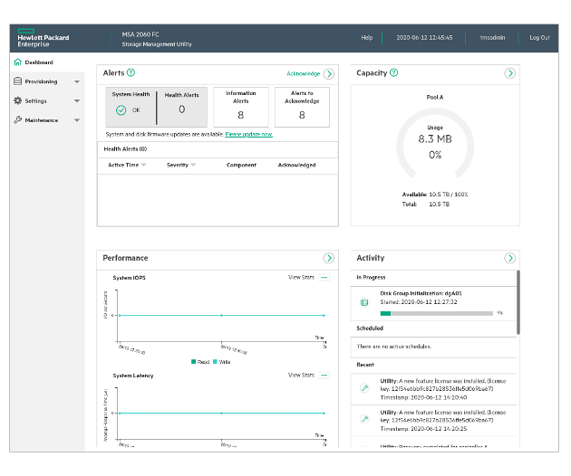 情報が一目でわかる、よくわかる、シンプルなダッシュボード Storage Management Utility (SMU) v4