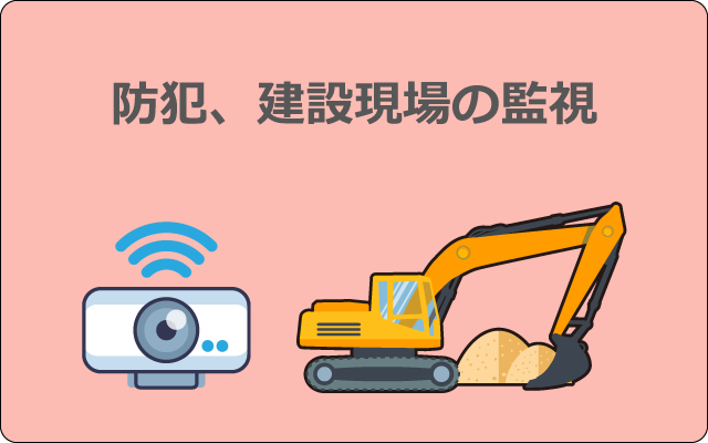 防犯、建設現場の監視