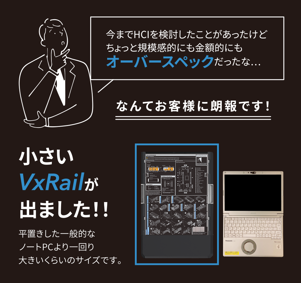 小さいVxRailが出ました！！