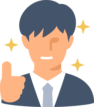 安心している人物（キラキラ）