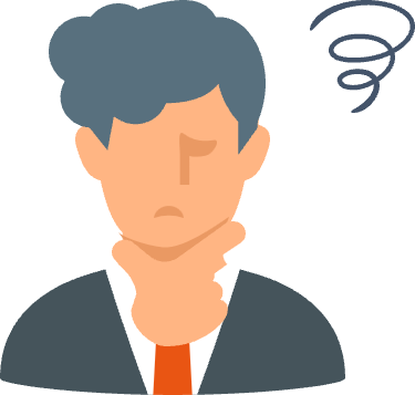 困っている人物