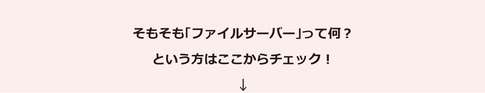 そもそも「ファイルサーバー」って何？という方はここからチェック！ 