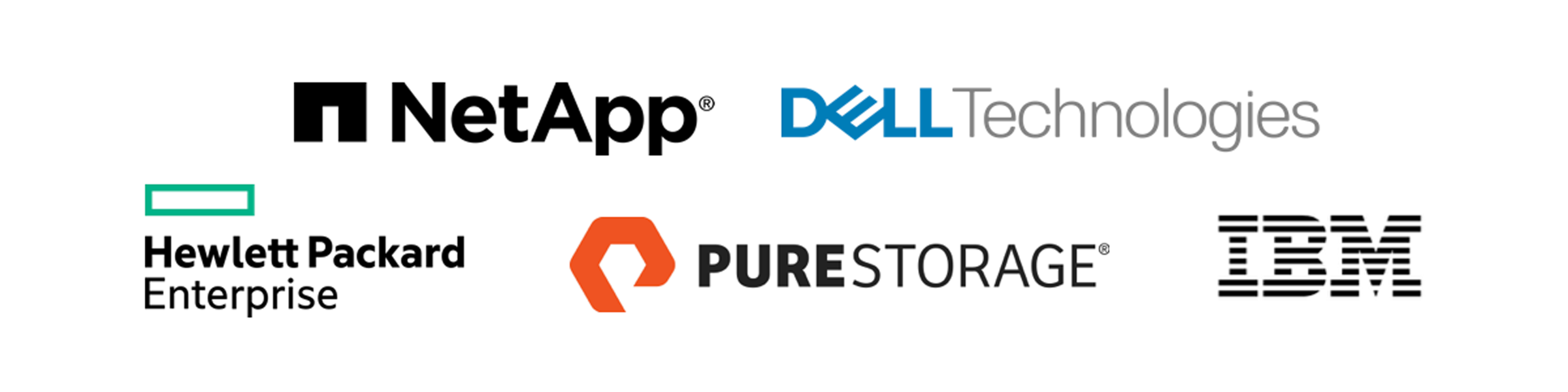 NetApp,Dell,HPE,Pure Storage,IBM