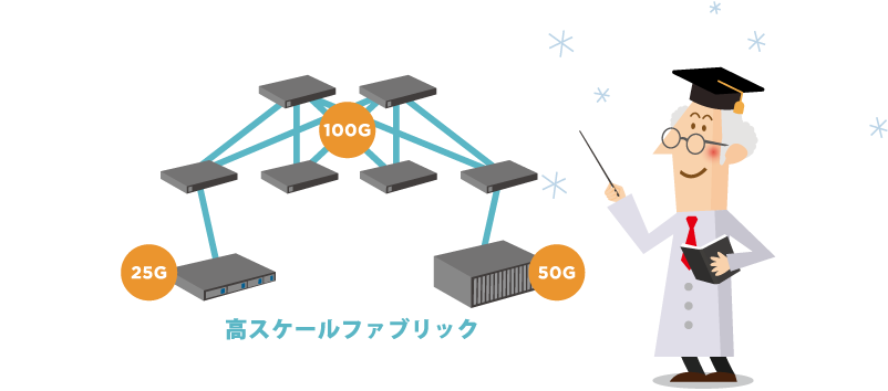 100G 25G 50G 高スケールファブリック